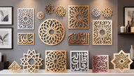 Islamic Geometric Calligraphy Metal Wall Art Collection - Arabion Trading LLC