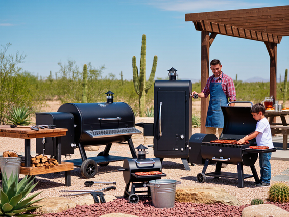 Family Desert Pellet Grill BBQ Adventure - Arabion Trading LLC