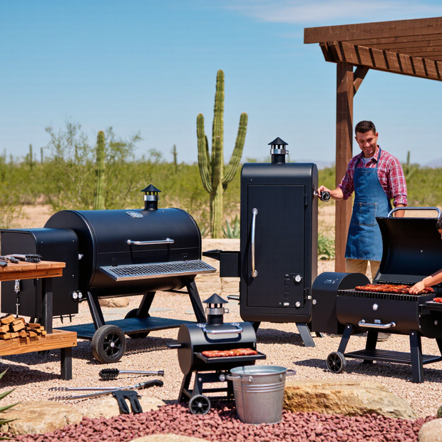Family Desert Pellet Grill BBQ Adventure - Arabion Trading LLC