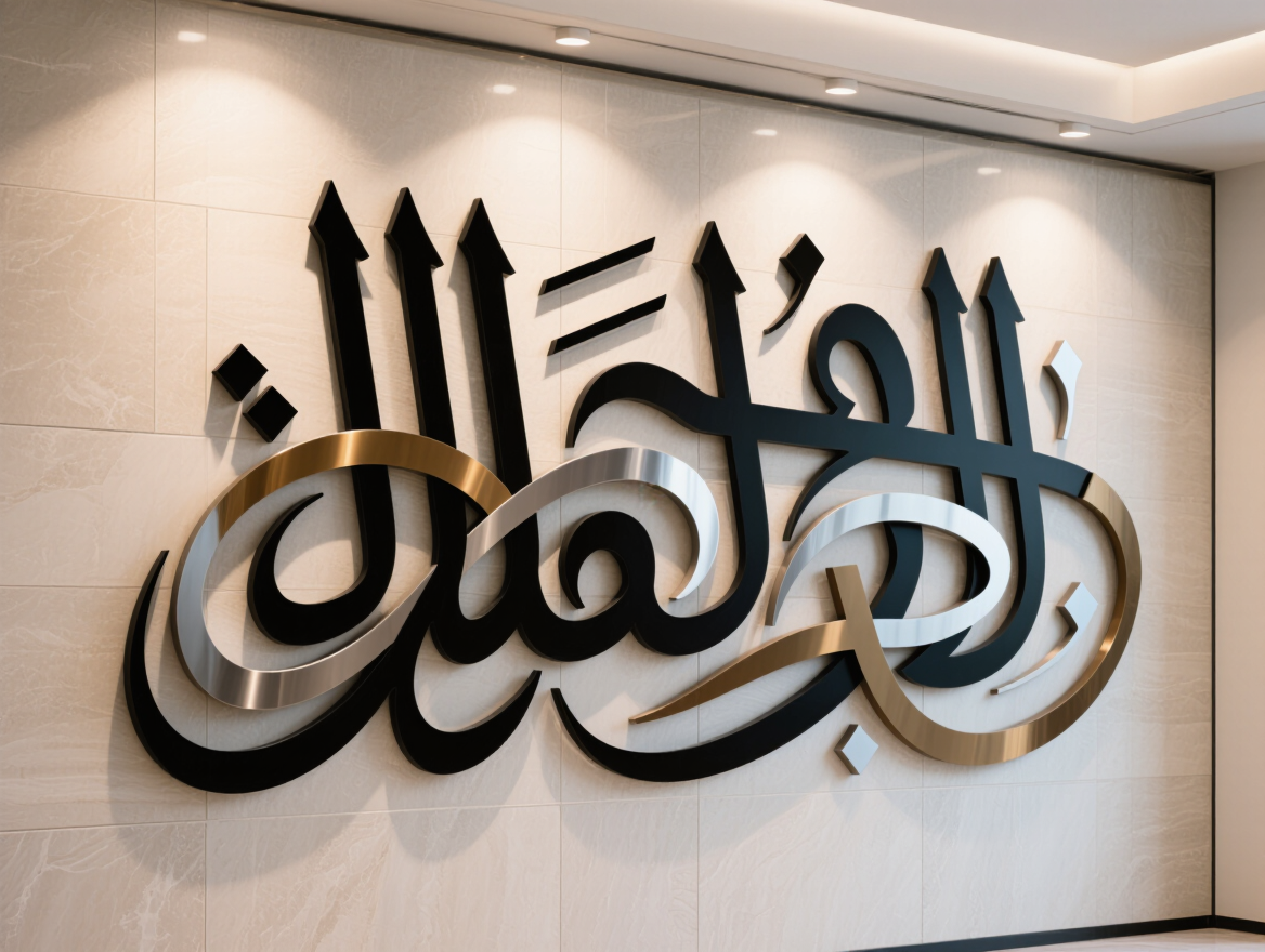 Luxe Layered Shahada Islamic Metal Wall Art - Arabion Trading LLC