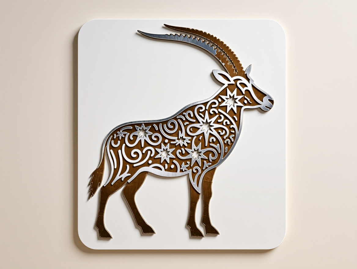 Ornate 3D Oryx Arabic Filigree Metal Wall Art - Arabion Trading LLC