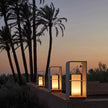 Modern Metal Cage Floor Lantern