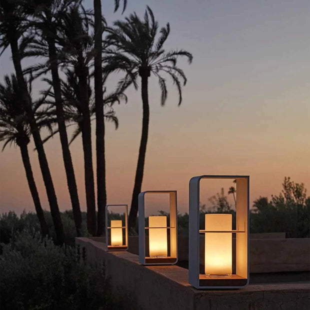 Modern Metal Cage Floor Lantern